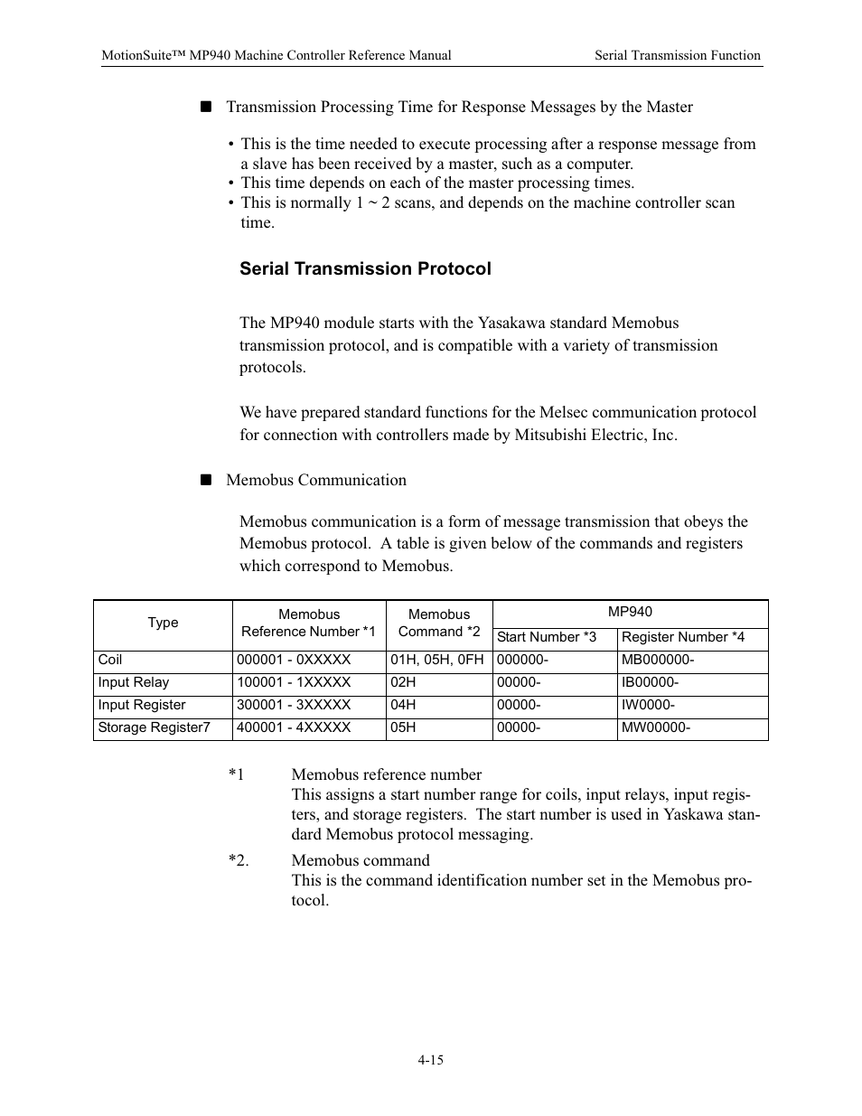 Serial transmission protocol | Yaskawa MP940 Reference Manual User Manual | Page 106 / 525