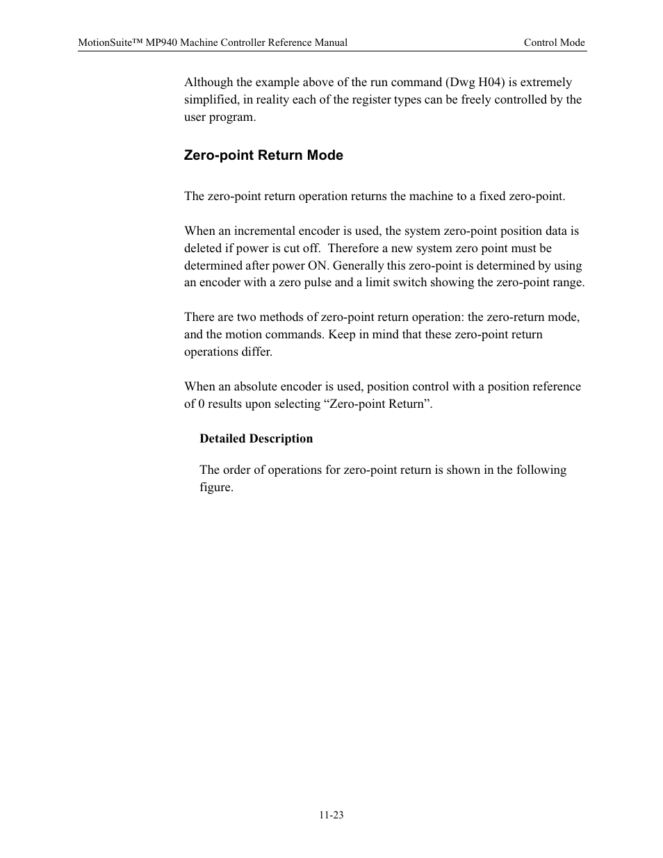 Zero-point return mode, Detailed description | Yaskawa MP940 Reference Manual User Manual | Page 420 / 525