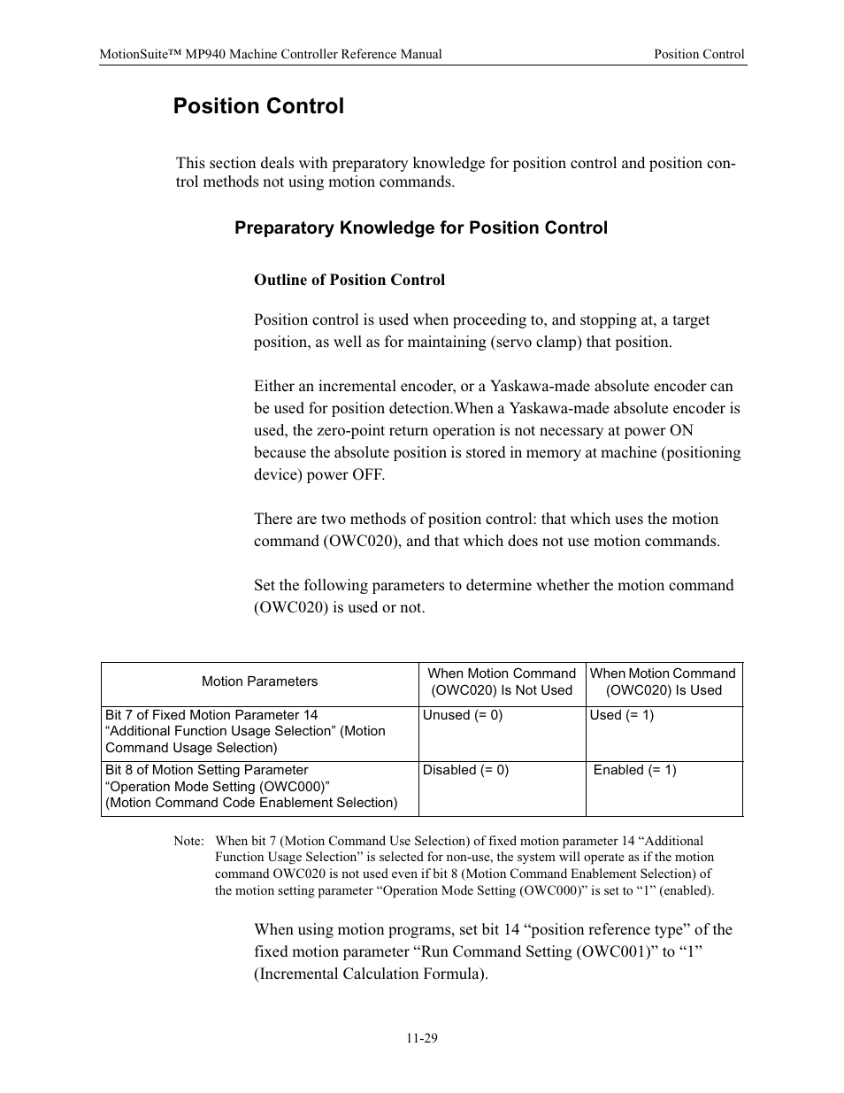 Position control, Preparatory knowledge for position control, Outline of position control | Yaskawa MP940 Reference Manual User Manual | Page 426 / 525