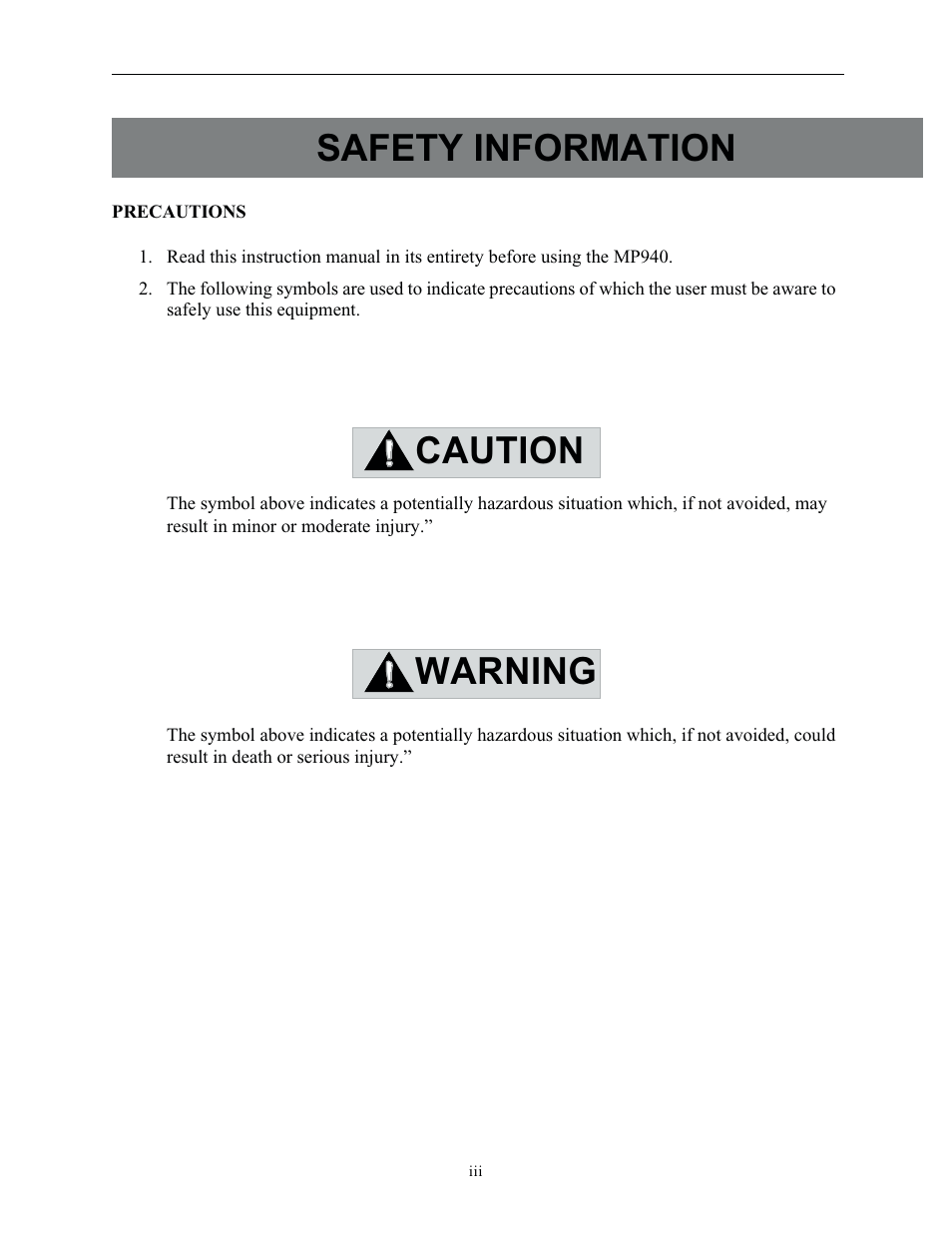 Safety information caution warning | Yaskawa MP940 Reference Manual User Manual | Page 5 / 525