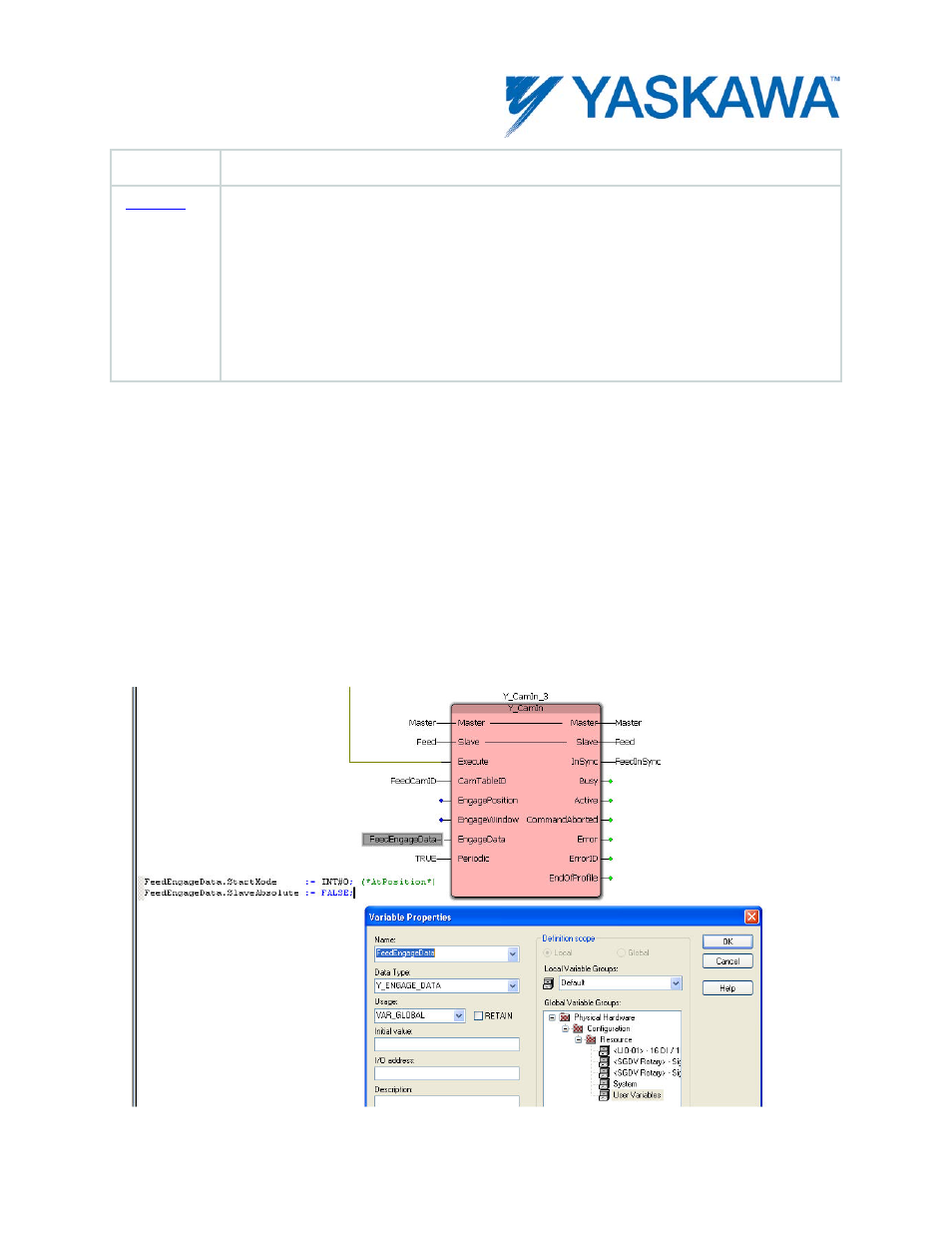 Example 1 | Yaskawa MotionWorks IEC User Manual | Page 212 / 396