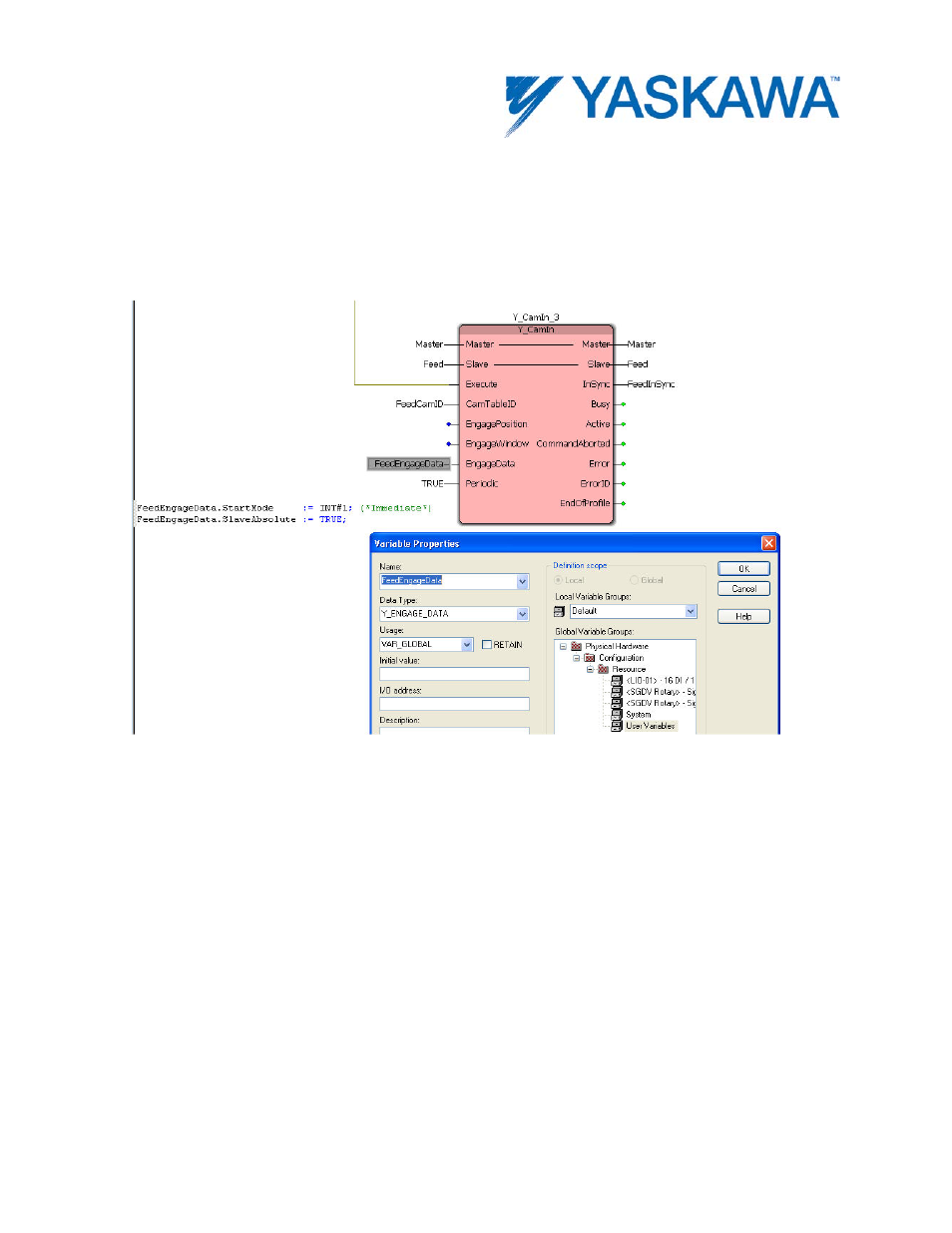 Example 3 | Yaskawa MotionWorks IEC User Manual | Page 216 / 396