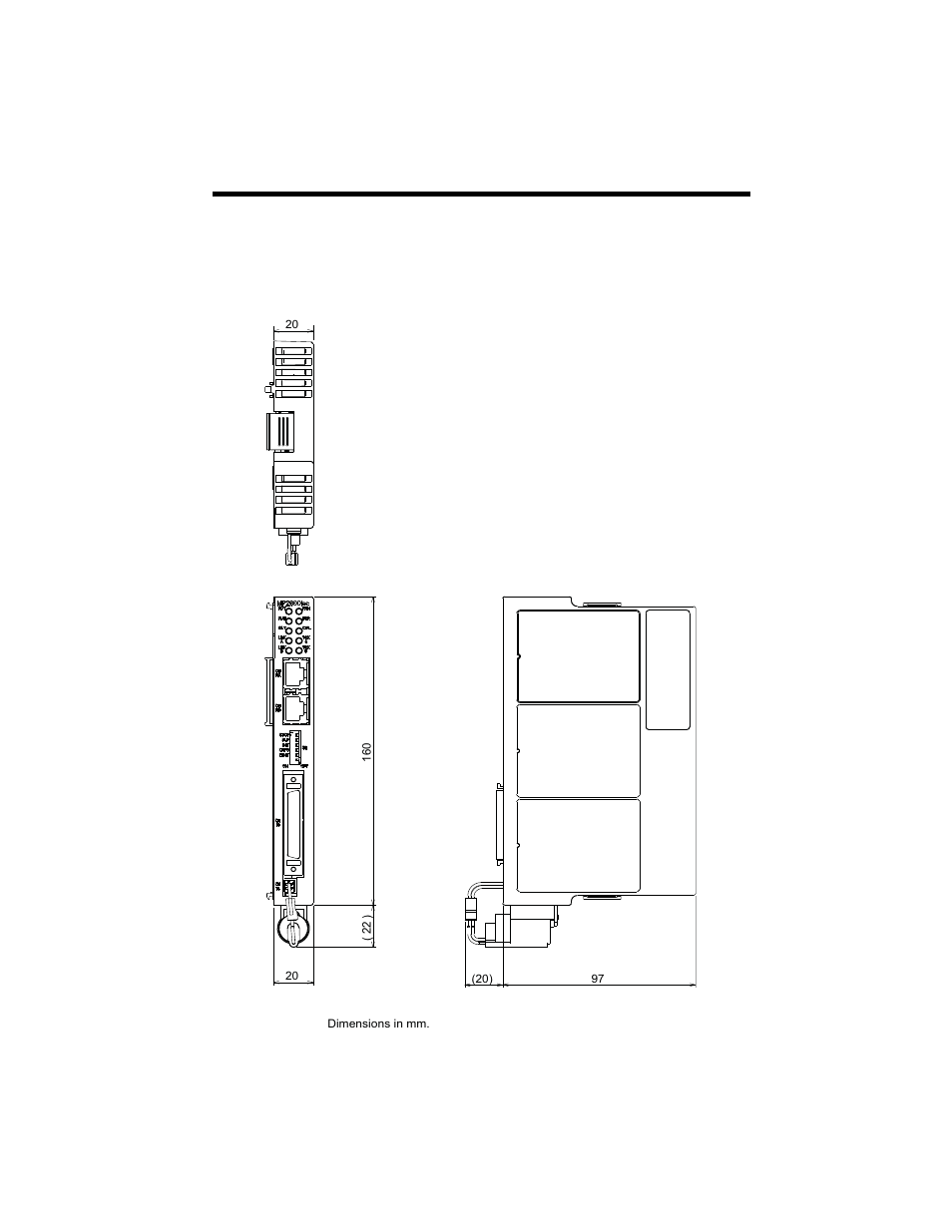 3 dimensions, 1 mp2600iec controller | Yaskawa MP2600iec User Manual | Page 13 / 50