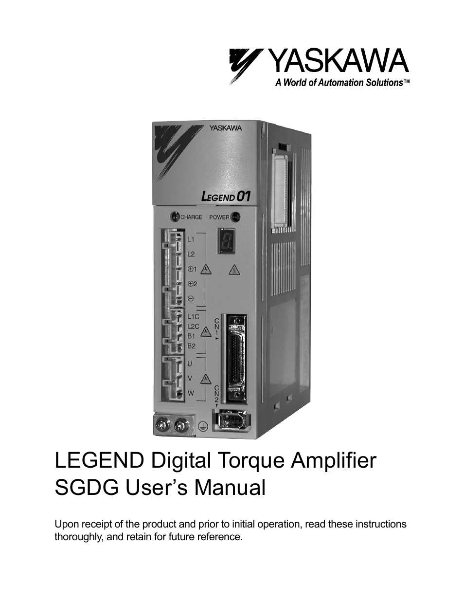 Yaskawa LEGEND Digital Torque Amplifier User Manual | 81 pages