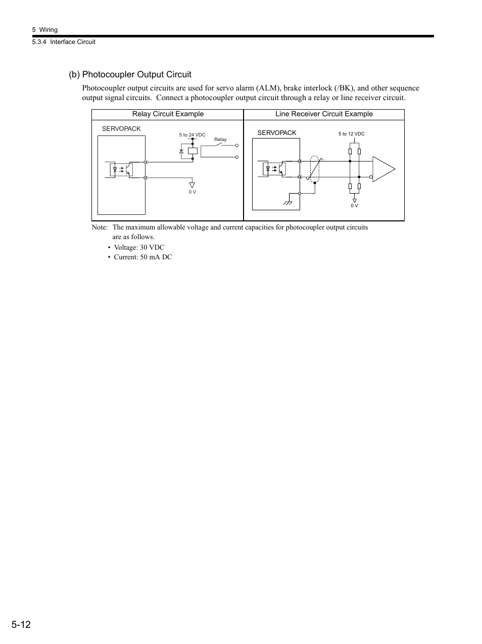 B) photocoupler output circuit | Yaskawa SGDS Sigma III Servo Amplifier User Manual | Page 115 / 374