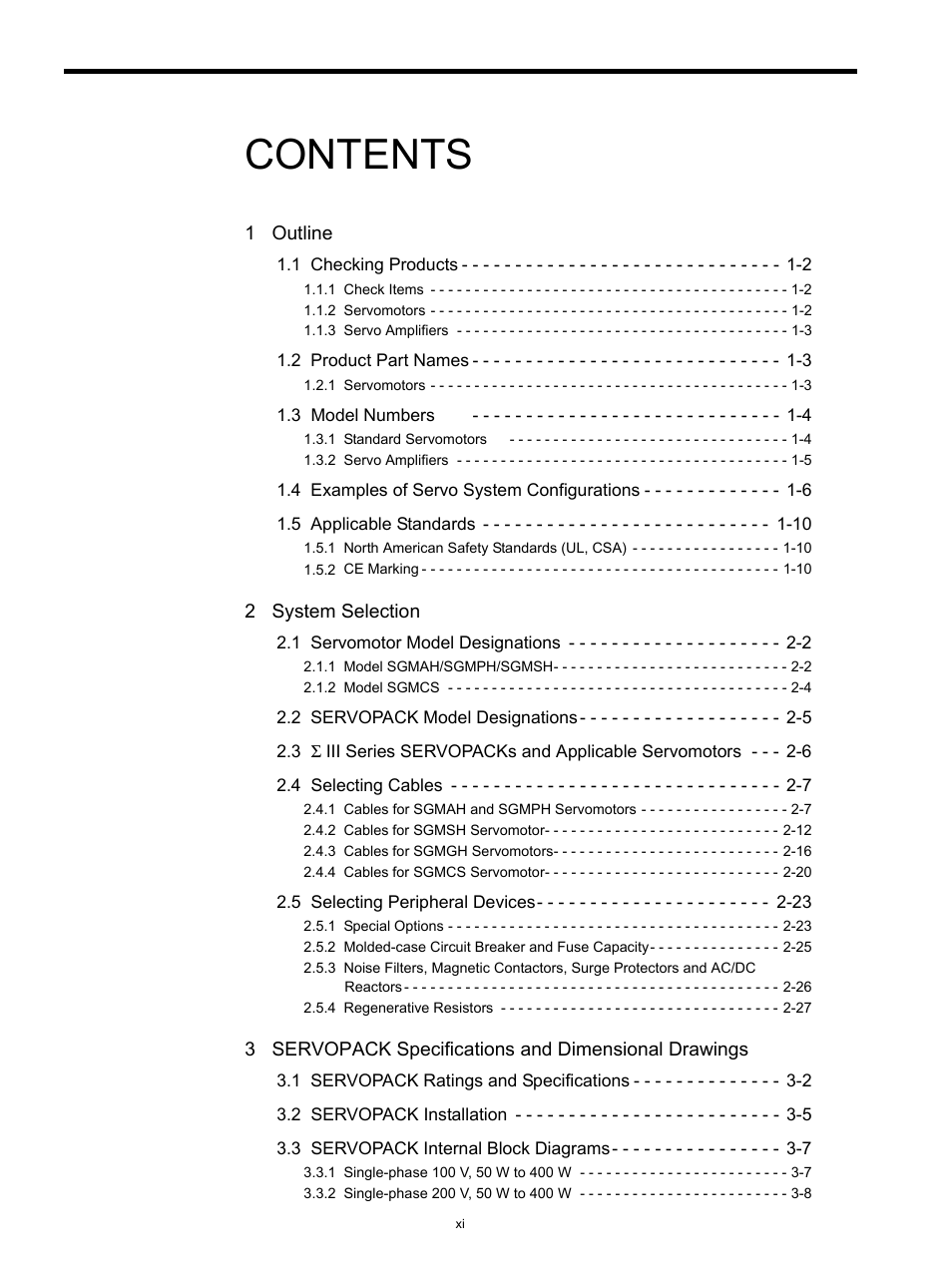 Yaskawa SGDS Sigma III Servo Amplifier User Manual | Page 12 / 374