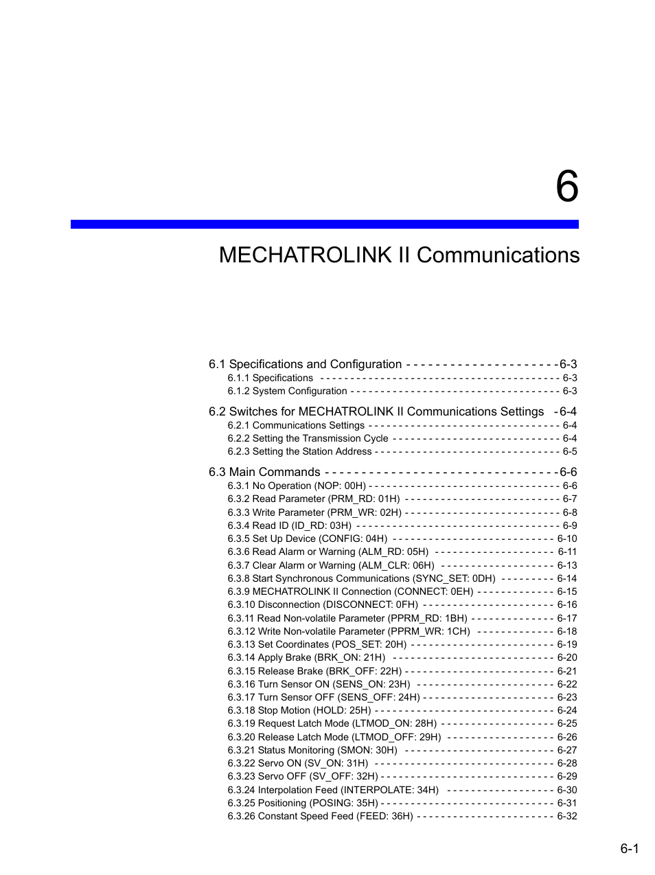 6 mechatrolink ii communications, Mechatrolink ii communications | Yaskawa SGDS Sigma III Servo Amplifier User Manual | Page 132 / 374