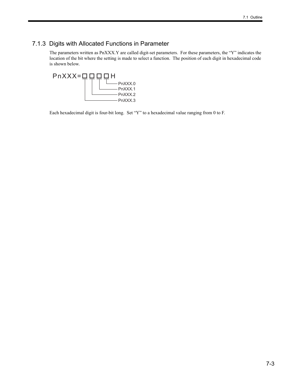 3 digits with allocated functions in parameter, 3 digi, 3 digits with allocated functions in parameter -3 | Yaskawa SGDS Sigma III Servo Amplifier User Manual | Page 192 / 374