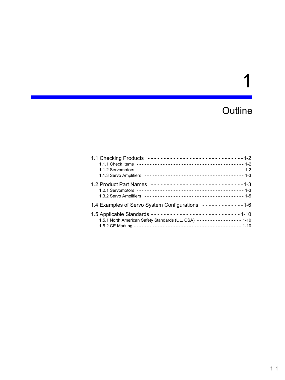 1 outline, Outline | Yaskawa SGDS Sigma III Servo Amplifier User Manual | Page 20 / 374