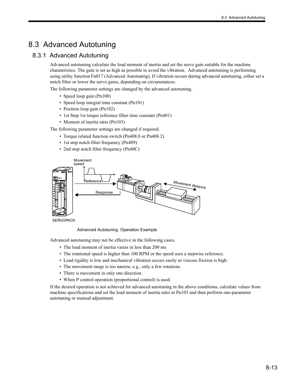 3 advanced autotuning, 1 advanced autotuning, 3 advanced autotuning -13 | 1 advanced autotuning -13 | Yaskawa SGDS Sigma III Servo Amplifier User Manual | Page 240 / 374