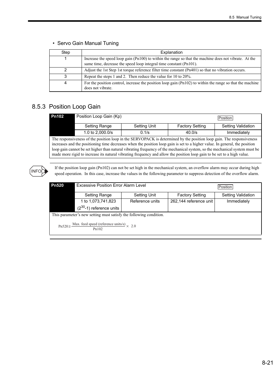 3 position loop gain, 3 position loop gain -21 | Yaskawa SGDS Sigma III Servo Amplifier User Manual | Page 248 / 374