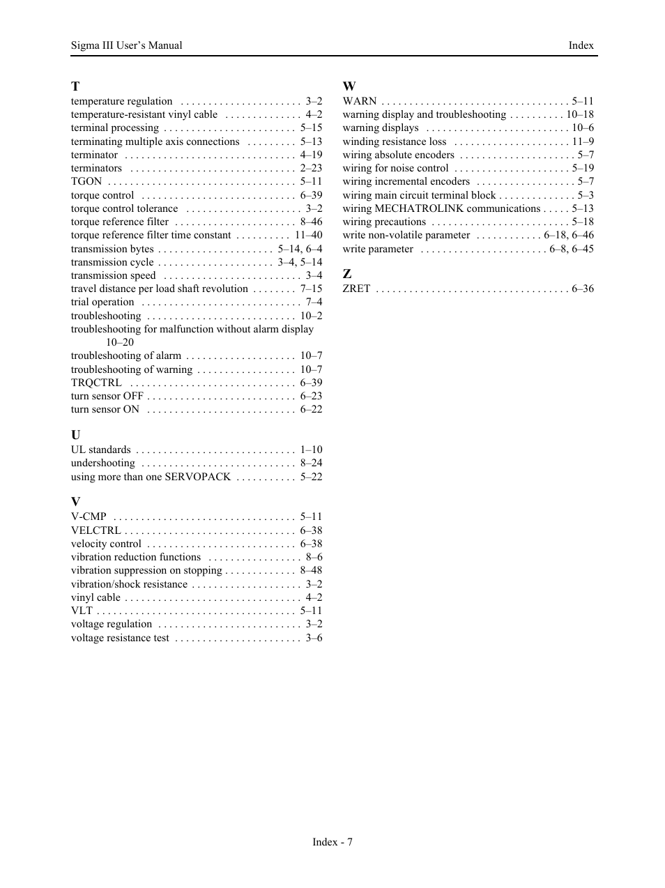 Yaskawa SGDS Sigma III Servo Amplifier User Manual | Page 372 / 374