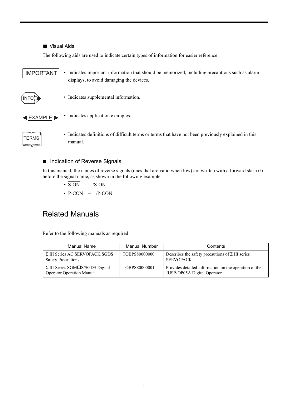 Related manuals | Yaskawa SGDS Sigma III Servo Amplifier User Manual | Page 4 / 374