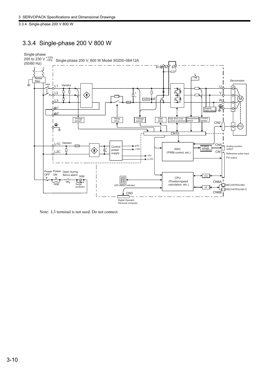 4 single-phase 200 v 800 w, 4 single-phase 200 v 800 w -10 | Yaskawa SGDS Sigma III Servo Amplifier User Manual | Page 67 / 374