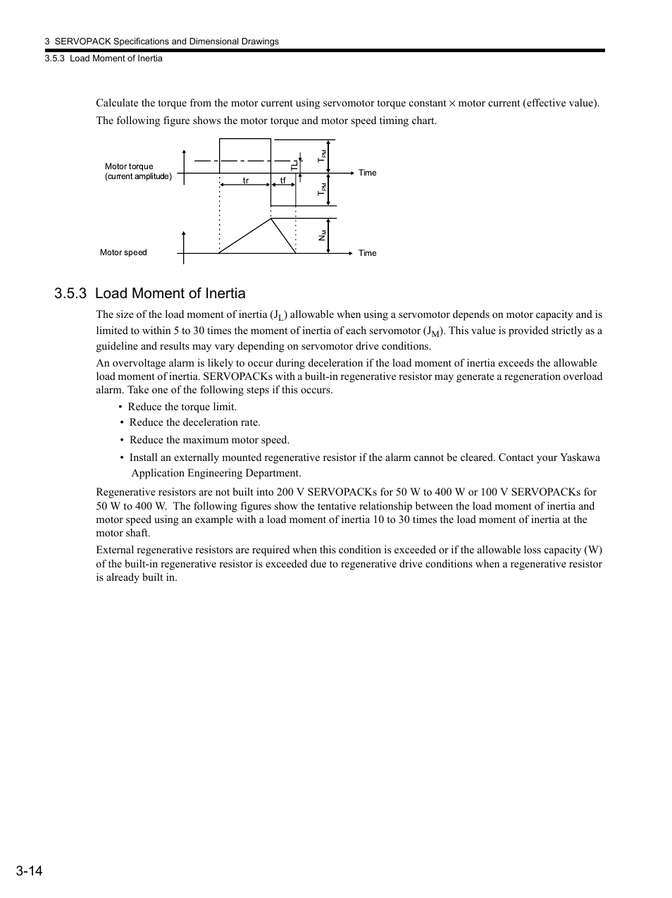 3 load moment of inertia, 3 load moment of inertia -14 | Yaskawa SGDS Sigma III Servo Amplifier User Manual | Page 71 / 374