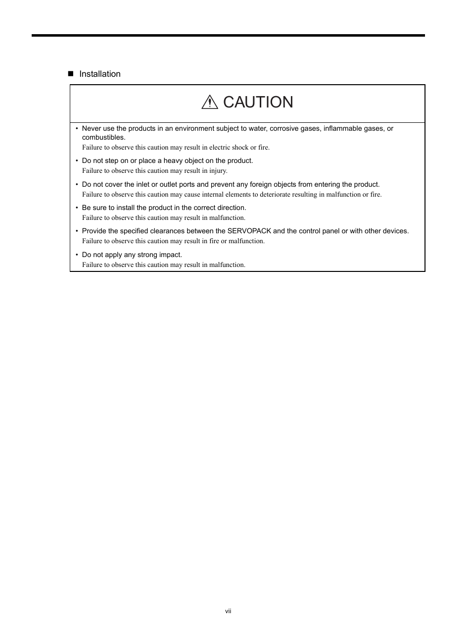 Caution | Yaskawa SGDS Sigma III Servo Amplifier User Manual | Page 8 / 374