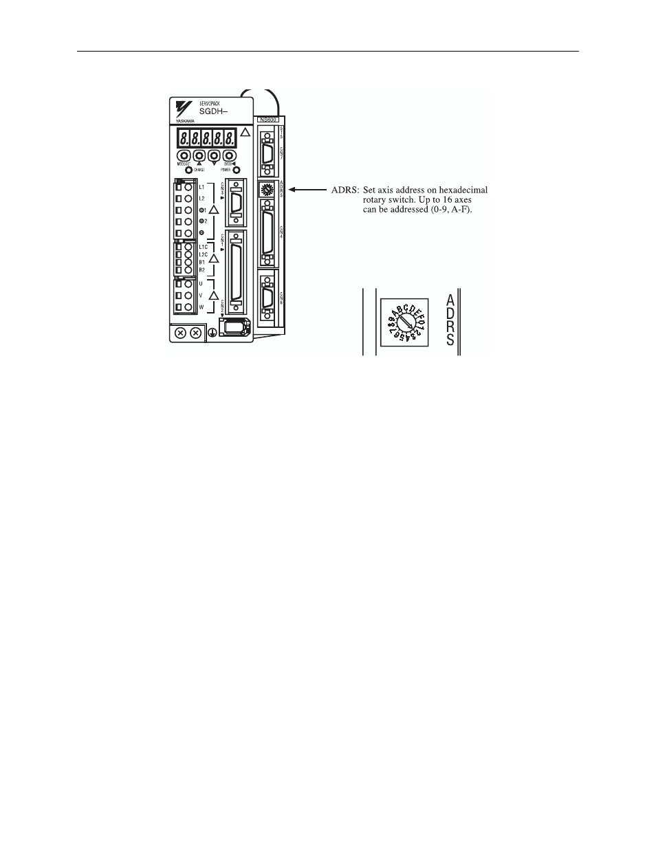 3 axis address setting graph | Yaskawa Sigma II Indexer User Manual | Page 133 / 227