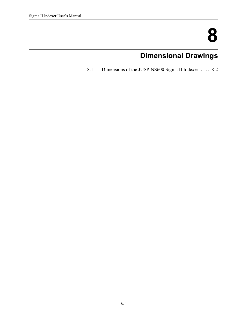 Dimensional drawings | Yaskawa Sigma II Indexer User Manual | Page 170 / 227