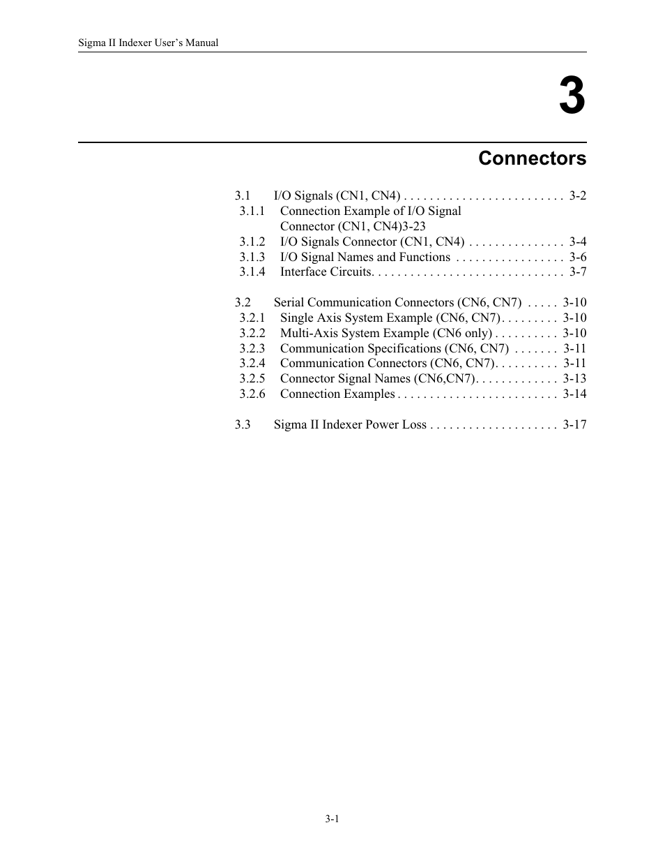 Connectors | Yaskawa Sigma II Indexer User Manual | Page 28 / 227