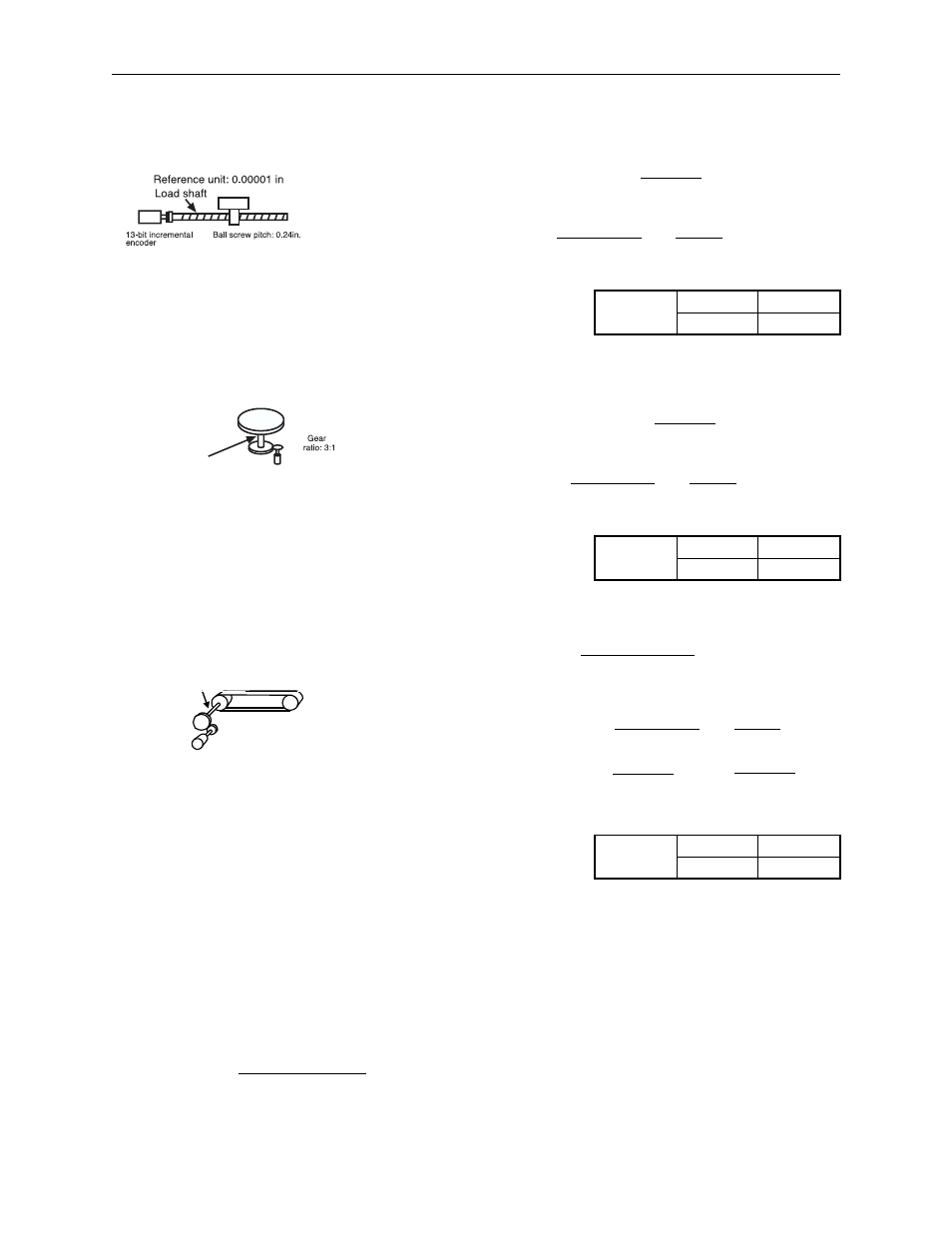 2 setting speed [x1000 reference units / min, Ball screws circular tables belts and pulleys | Yaskawa Sigma II Indexer User Manual | Page 87 / 227
