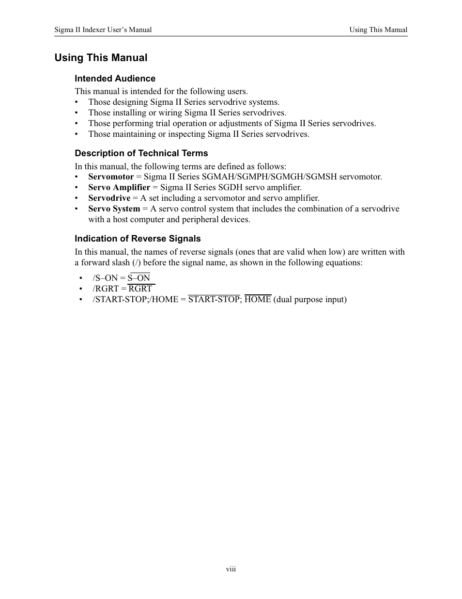 Yaskawa Sigma II Indexer User Manual | Page 9 / 227