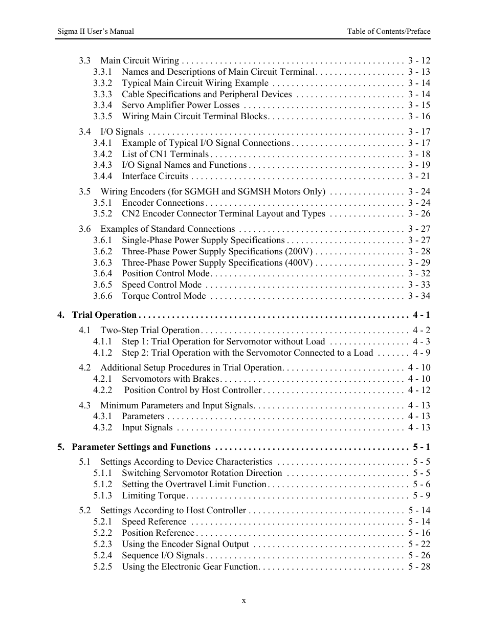 Yaskawa Sigma II Series Servo System User Manual | Page 12 / 492