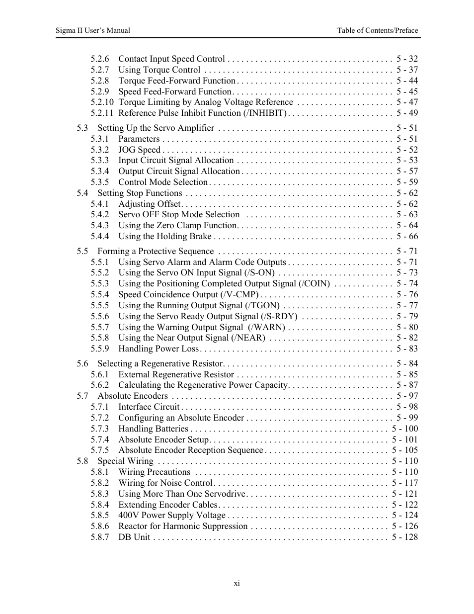 Yaskawa Sigma II Series Servo System User Manual | Page 13 / 492