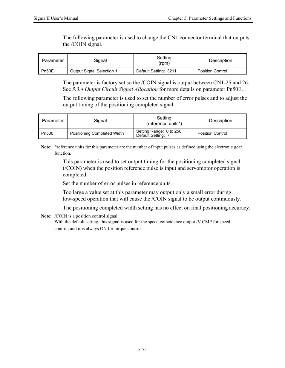 Yaskawa Sigma II Series Servo System User Manual | Page 161 / 492