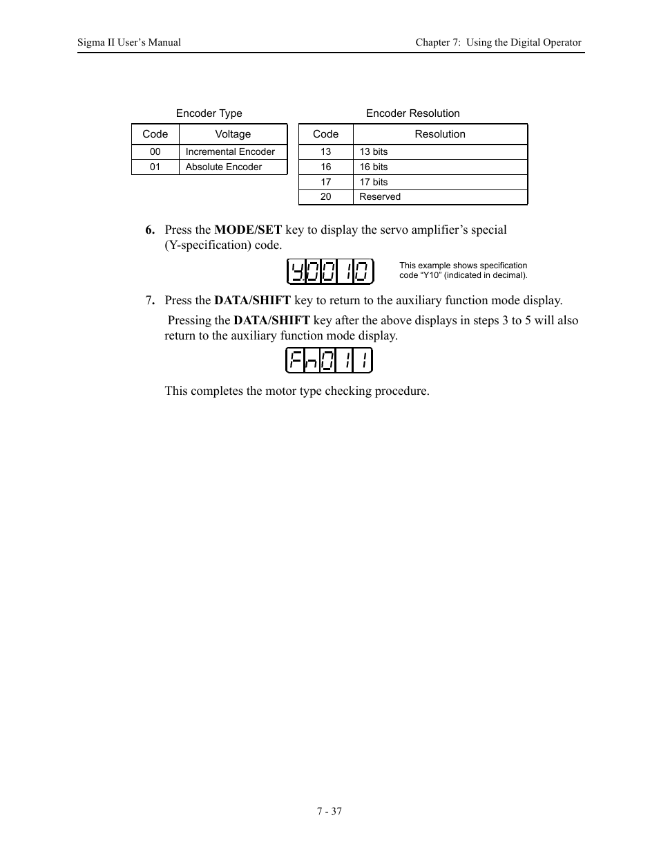 Yaskawa Sigma II Series Servo System User Manual | Page 311 / 492