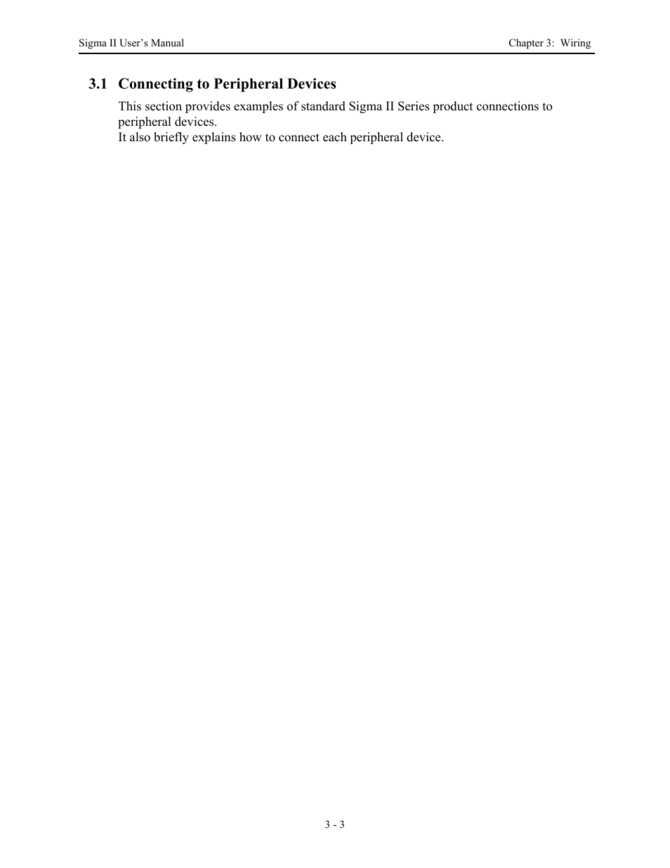 1 connecting to peripheral devices, 1 connecting to peripheral devices - 3, 1 connecting to peripheral devices -3 | Yaskawa Sigma II Series Servo System User Manual | Page 41 / 492