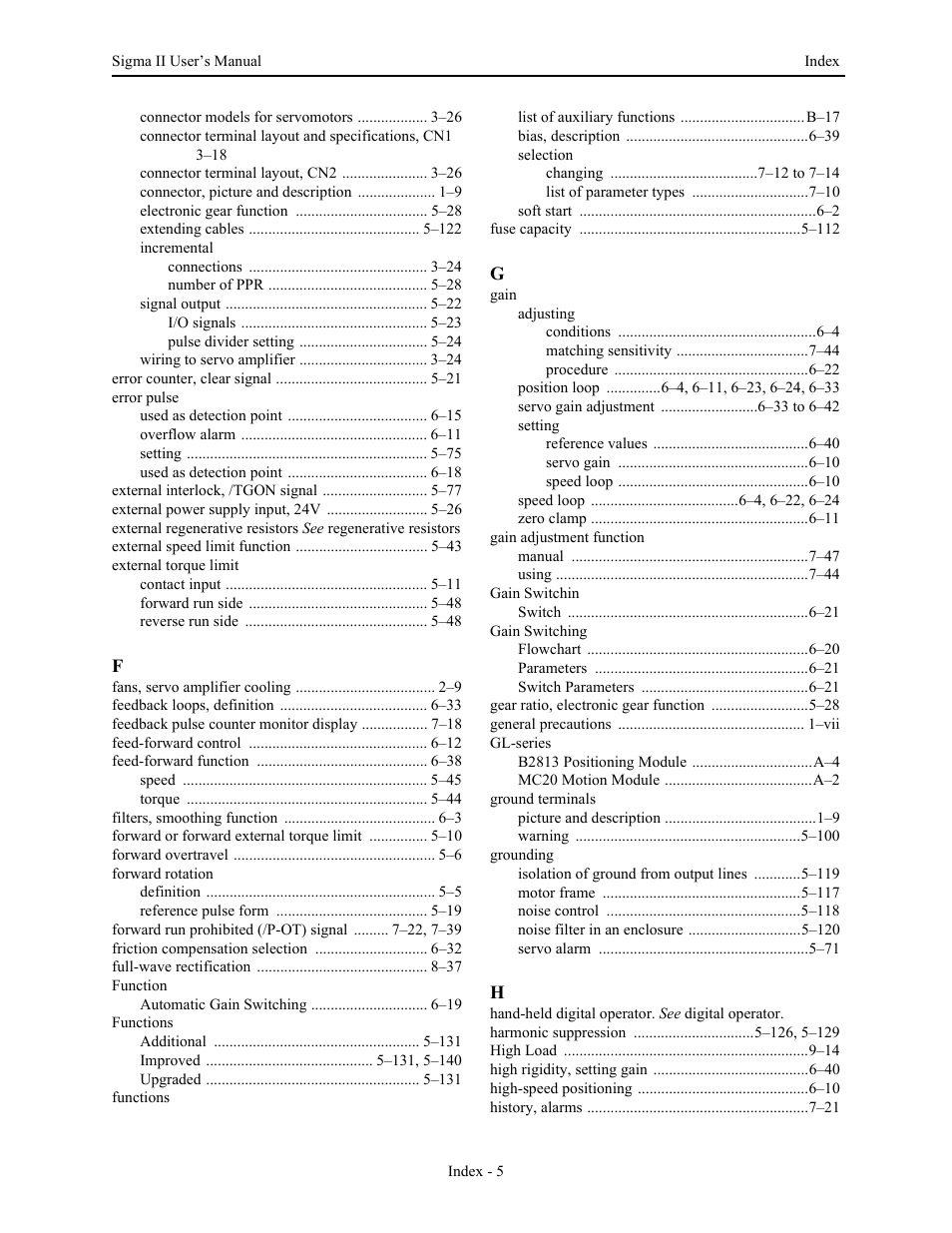 Yaskawa Sigma II Series Servo System User Manual | Page 481 / 492