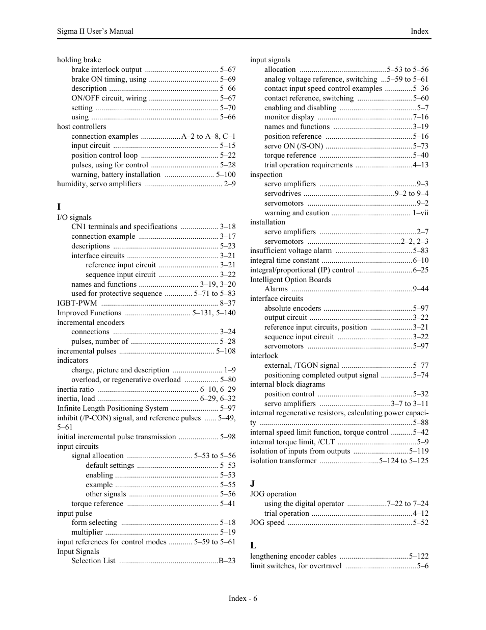 Yaskawa Sigma II Series Servo System User Manual | Page 482 / 492