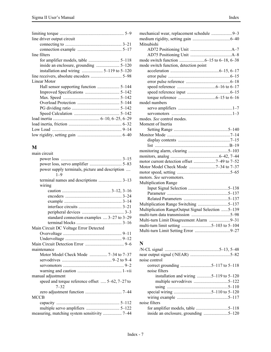 Yaskawa Sigma II Series Servo System User Manual | Page 483 / 492