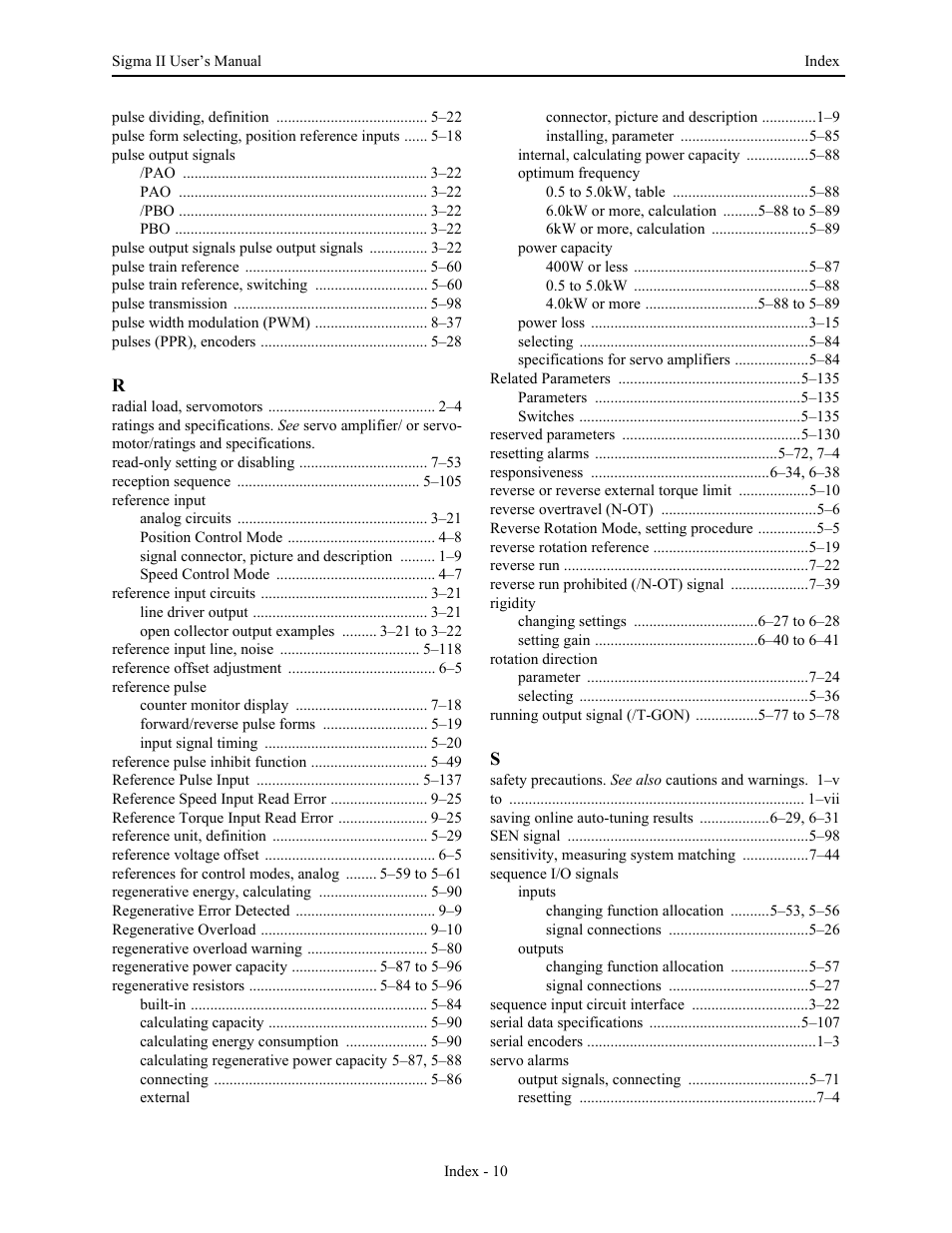 Yaskawa Sigma II Series Servo System User Manual | Page 486 / 492