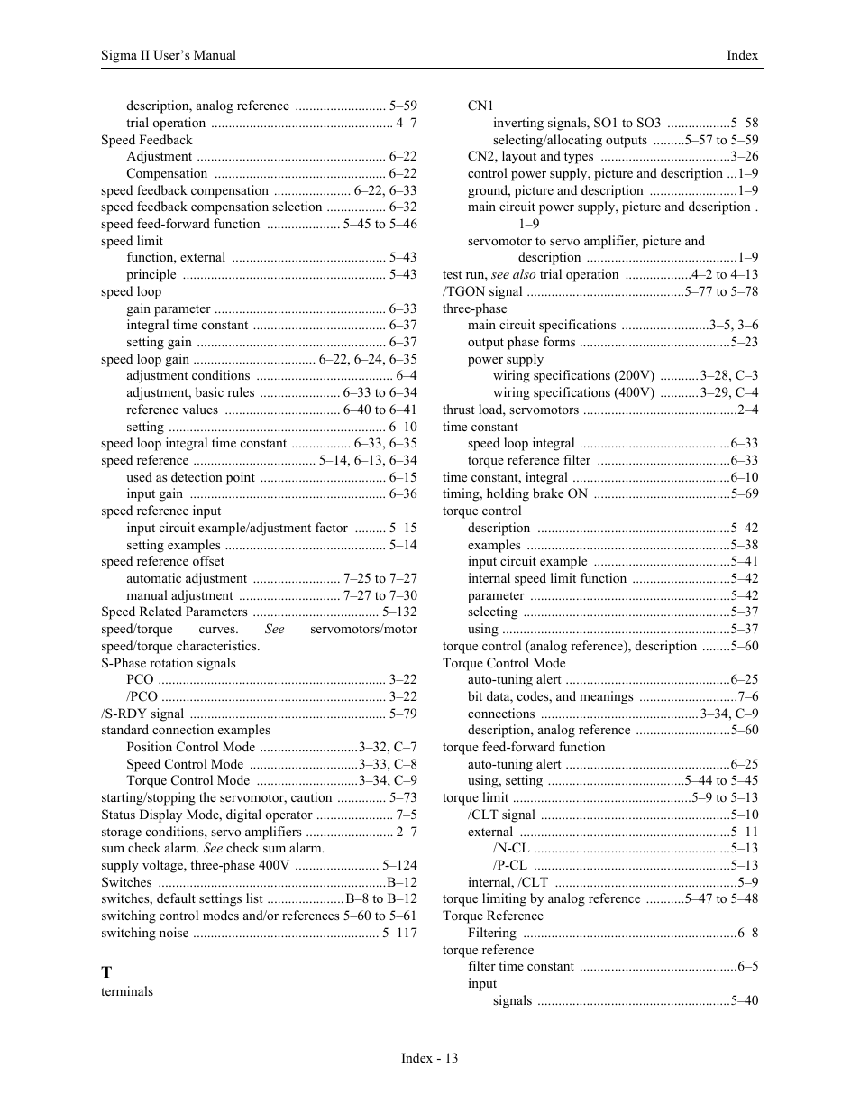 Yaskawa Sigma II Series Servo System User Manual | Page 489 / 492