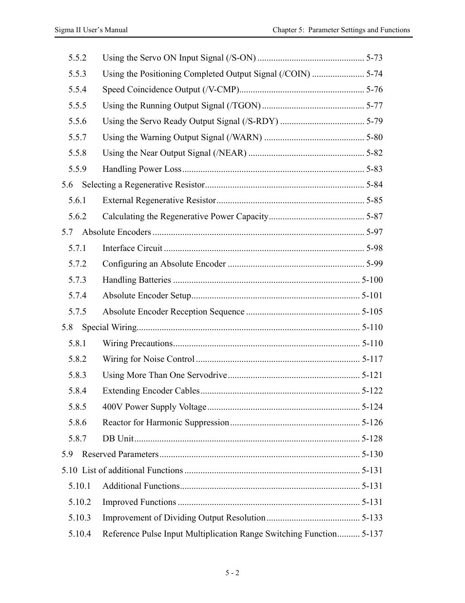Yaskawa Sigma II Series Servo System User Manual | Page 88 / 492