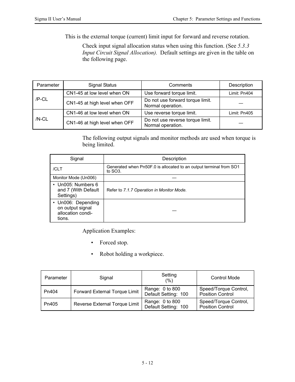 Yaskawa Sigma II Series Servo System User Manual | Page 98 / 492