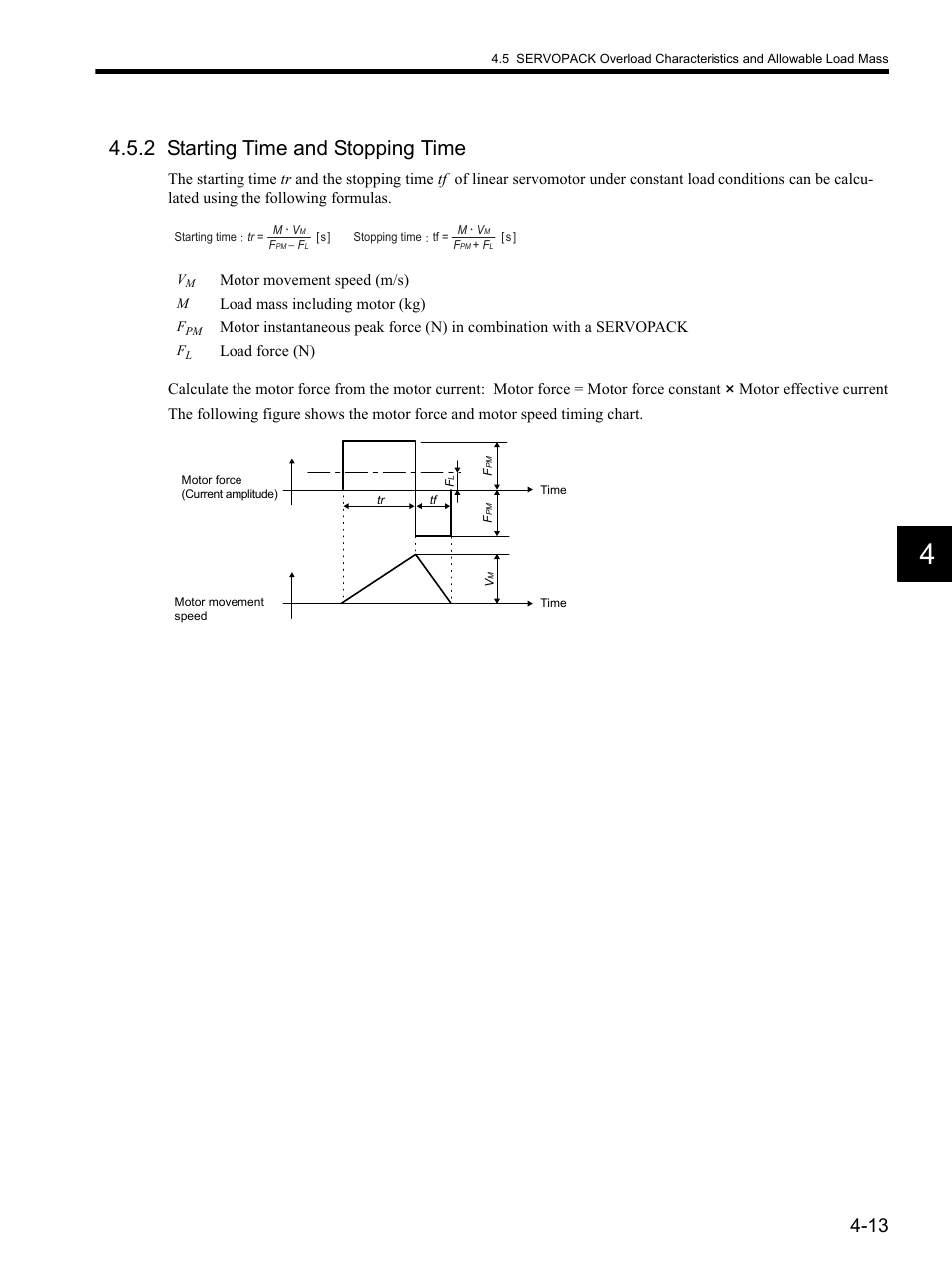 2 starting time and stopping time, 2 starting time and stopping time -13 | Yaskawa SGDH Linear Sigma Series User Manual | Page 111 / 425