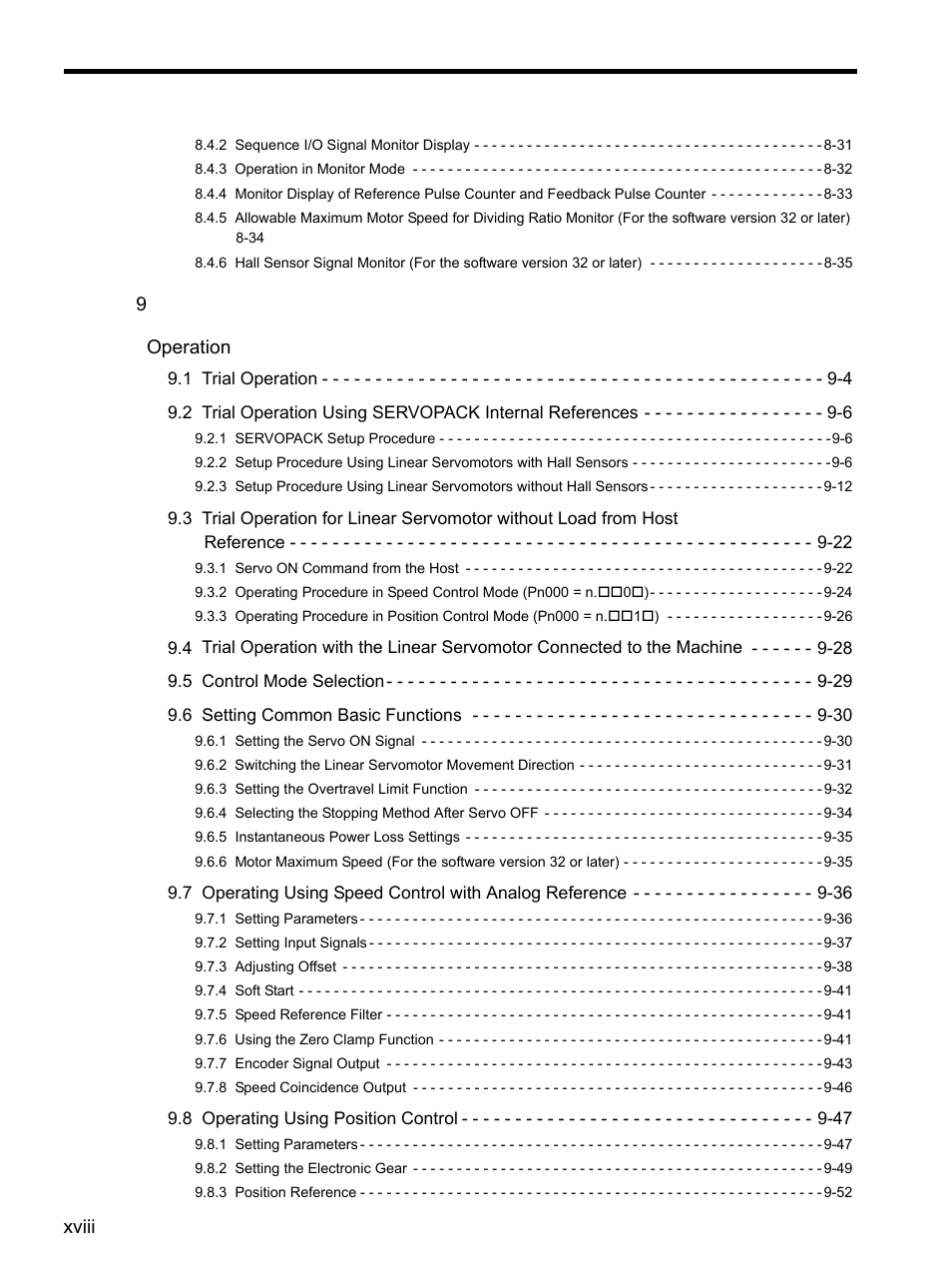 Yaskawa SGDH Linear Sigma Series User Manual | Page 18 / 425