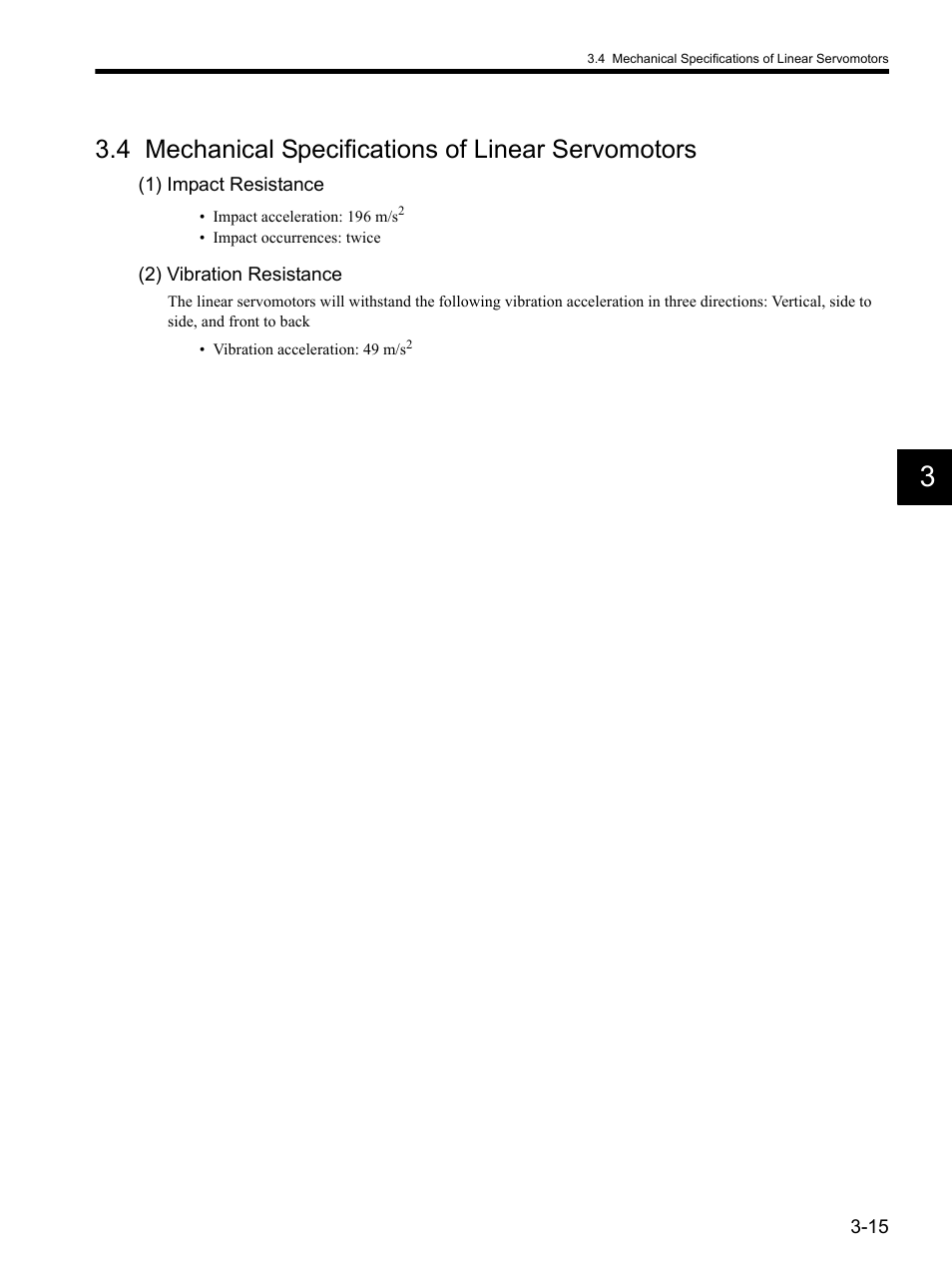 4 mechanical specifications of linear servomotors | Yaskawa SGDH Linear Sigma Series User Manual | Page 63 / 425