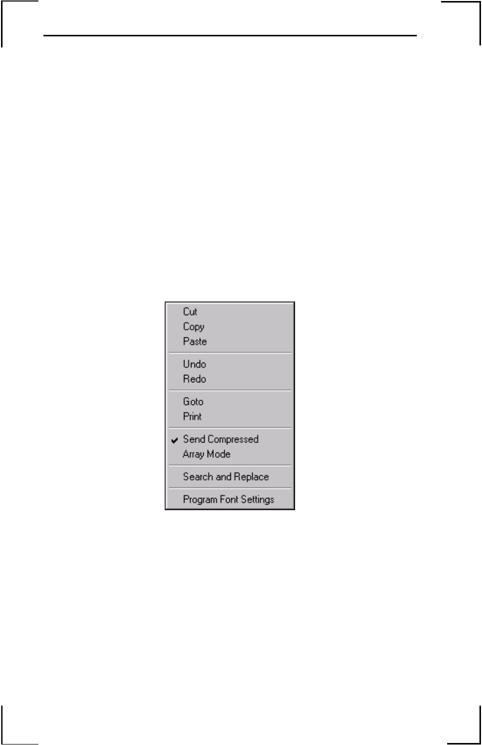 Figure 10: the edit pop-up menu | Yaskawa YTerm User Manual | Page 20 / 56