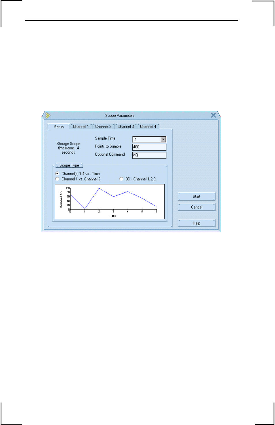 Storage scope, Figure 22: storage scope parameters screen | Yaskawa YTerm User Manual | Page 36 / 56