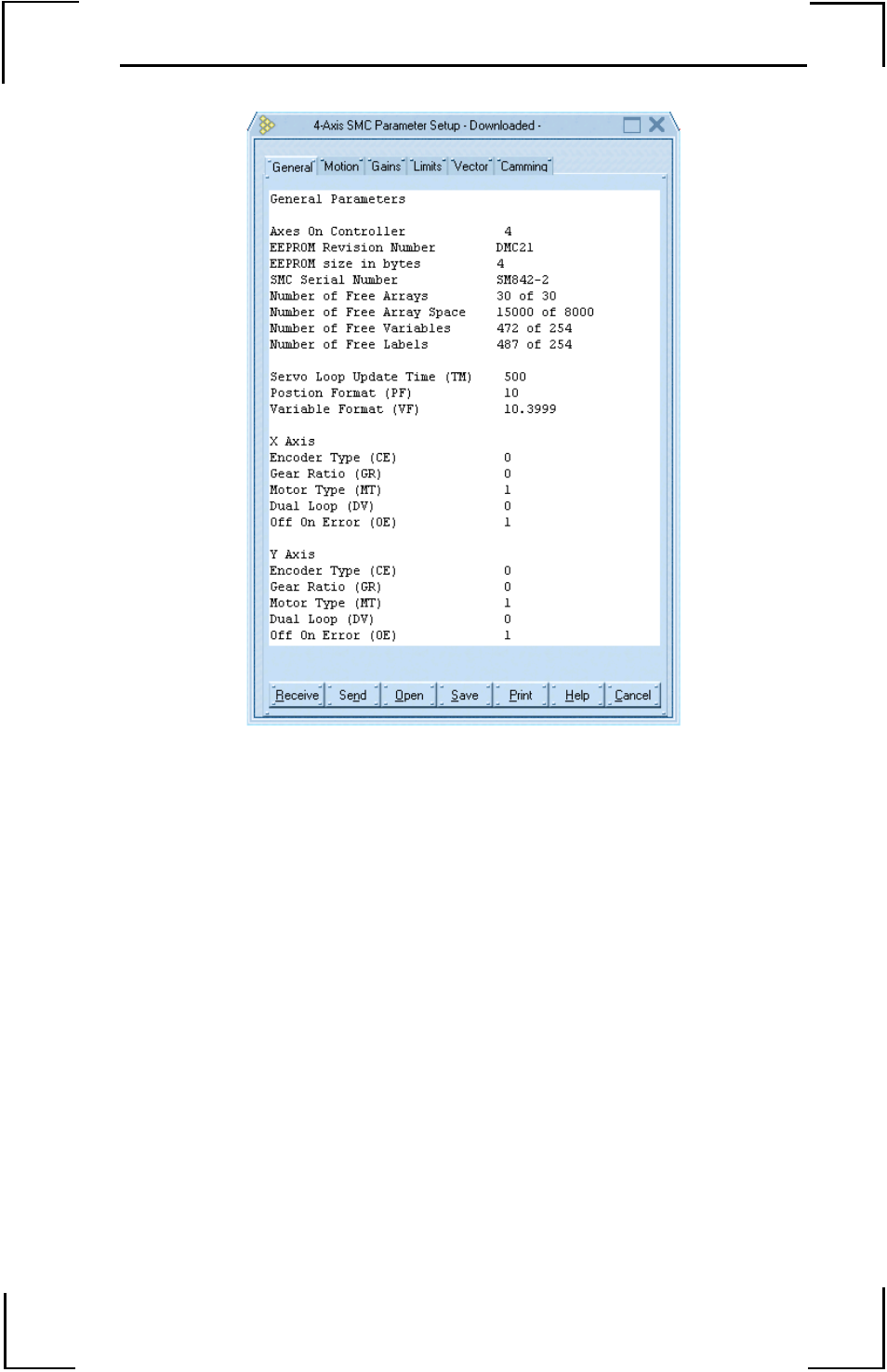 Smc parameter utility, Figure 25: parameter setup screen | Yaskawa YTerm User Manual | Page 39 / 56