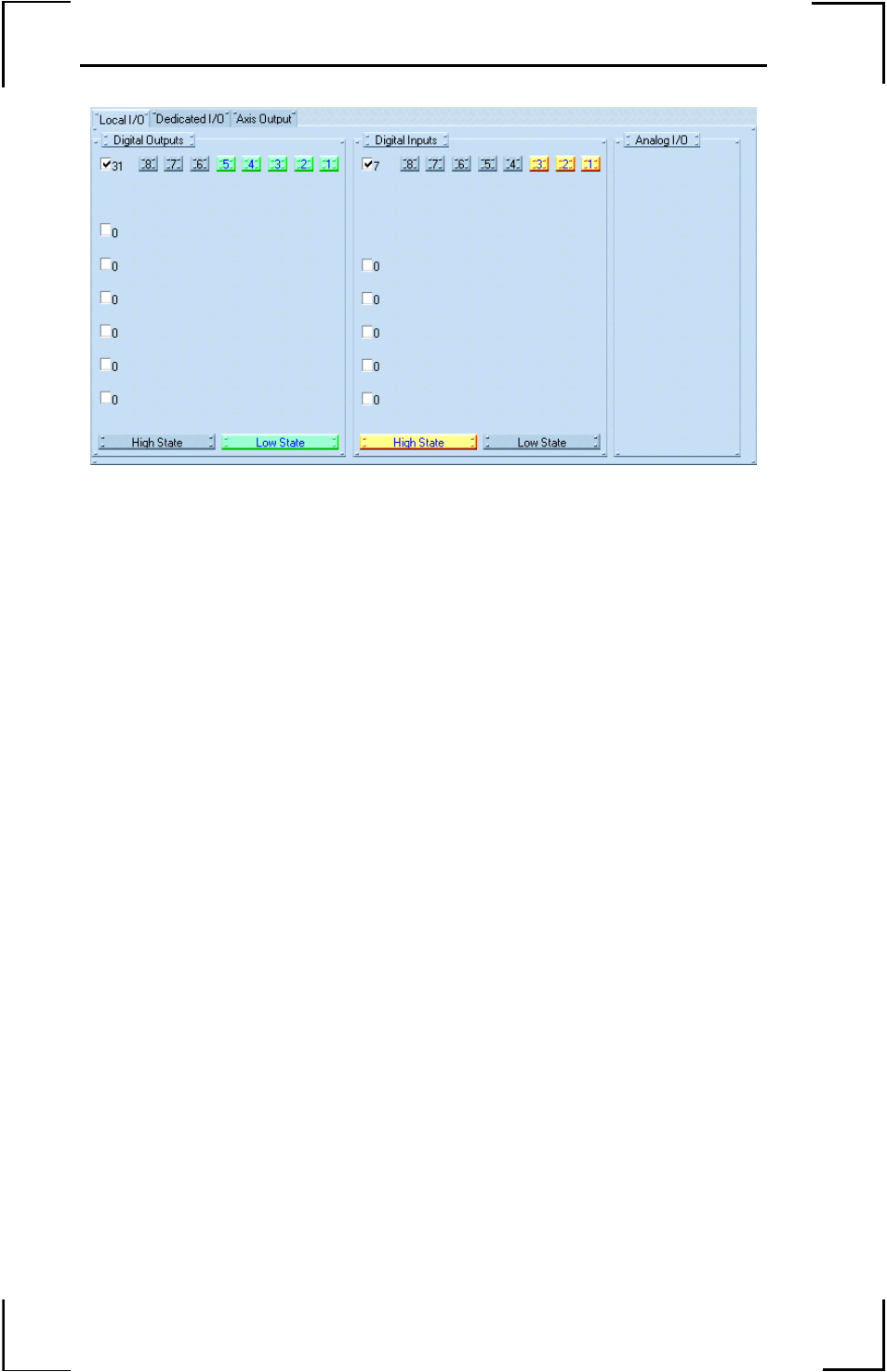 Local i/o, Figure 32: local io monitoring screen | Yaskawa YTerm User Manual | Page 46 / 56