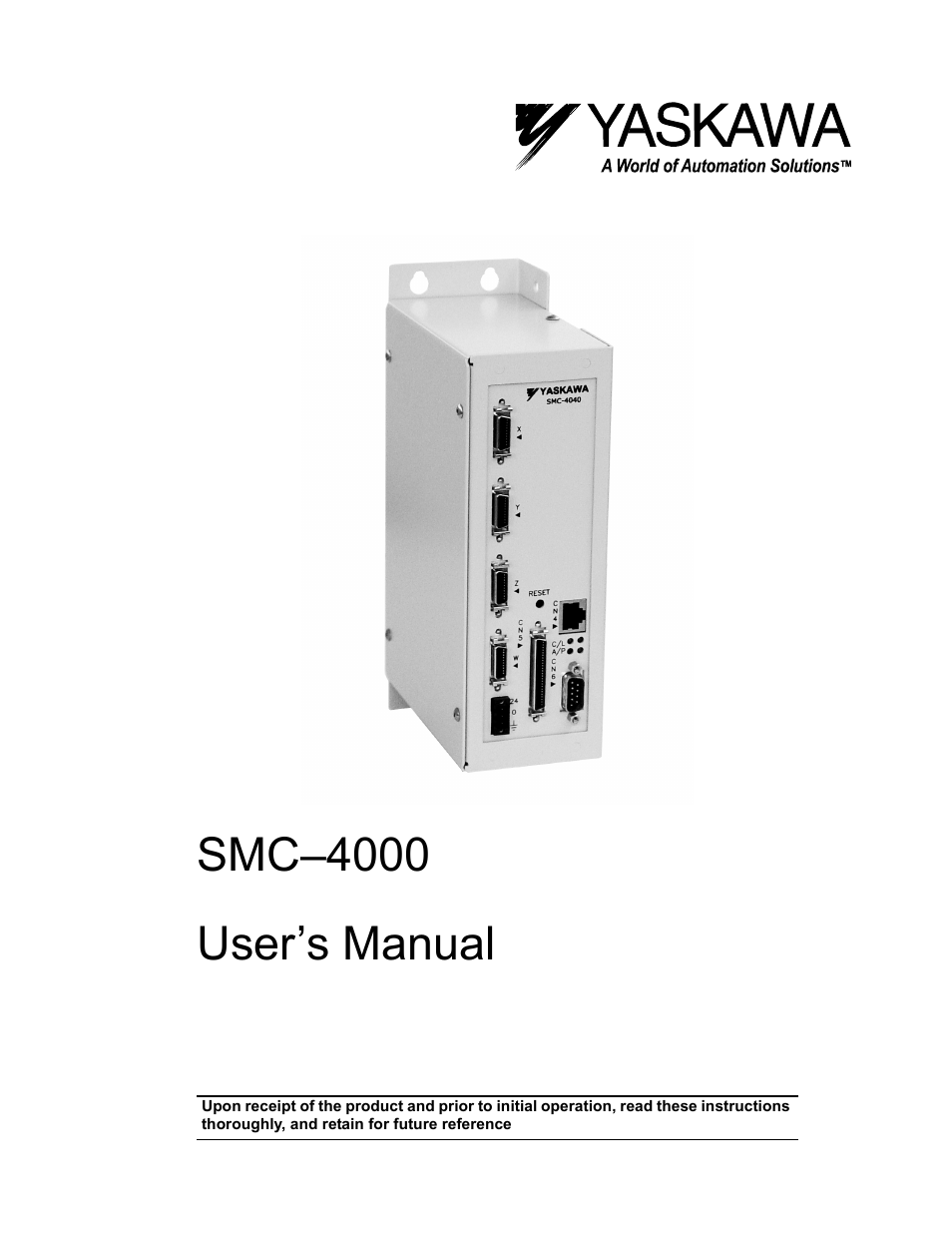 Yaskawa SMC–4000 User Manual | 385 pages