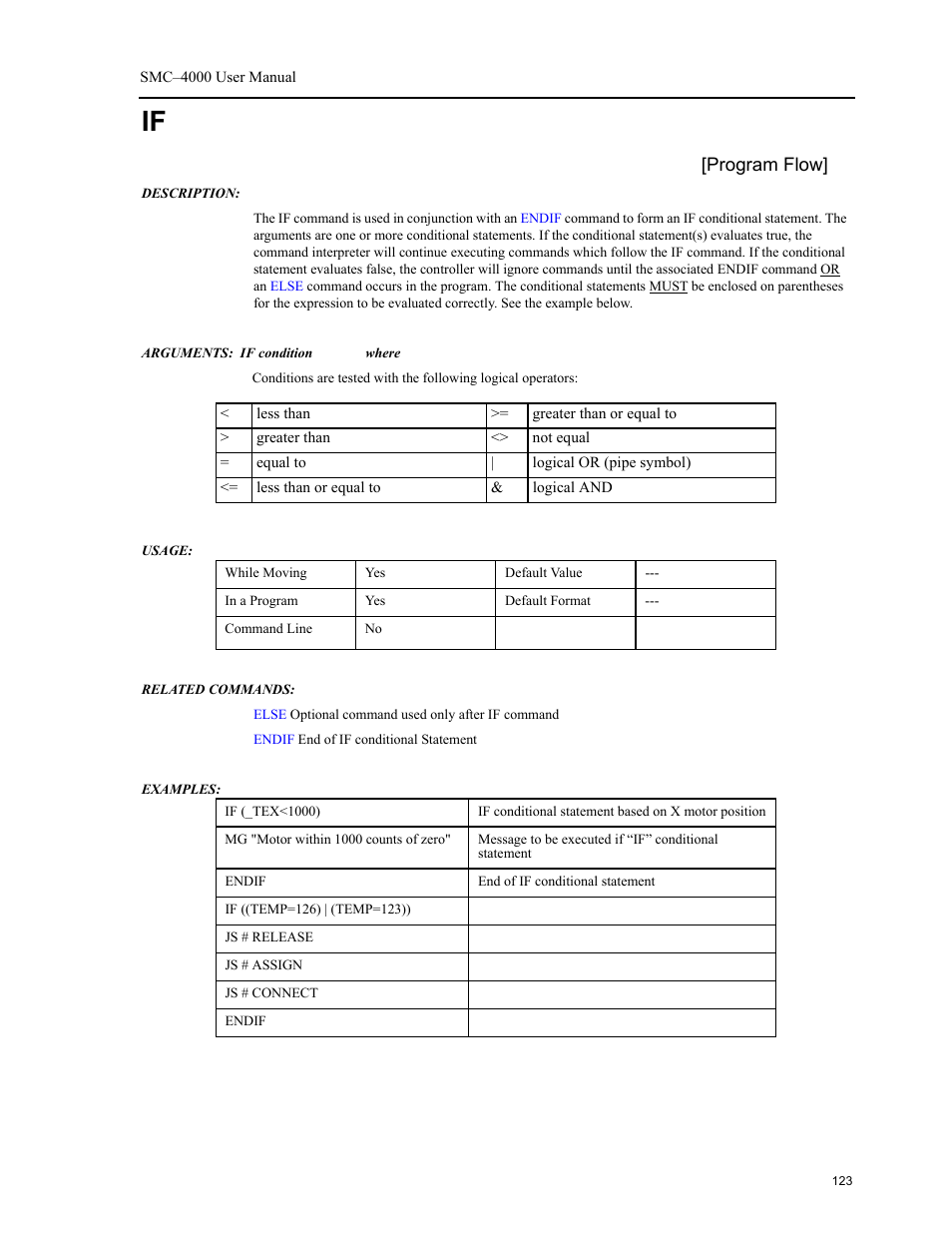 If c | Yaskawa SMC–4000 User Manual | Page 133 / 385