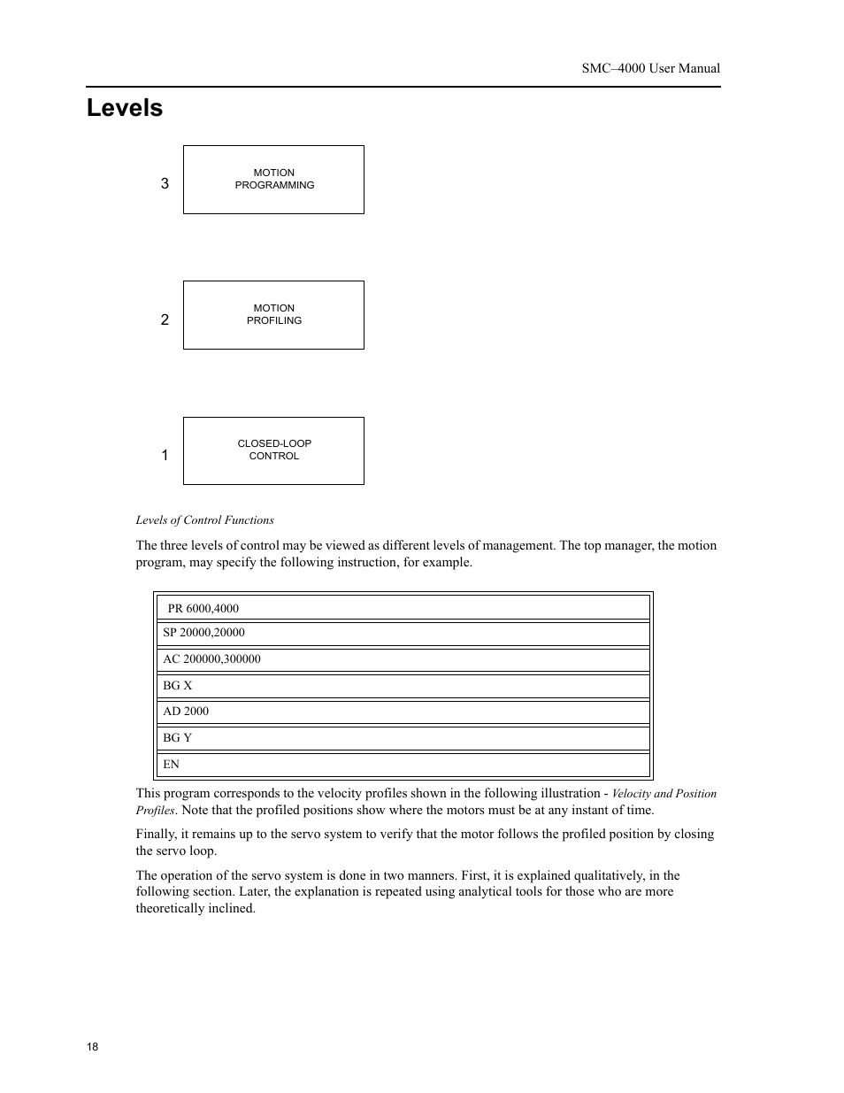 Levels, Level | Yaskawa SMC–4000 User Manual | Page 28 / 385