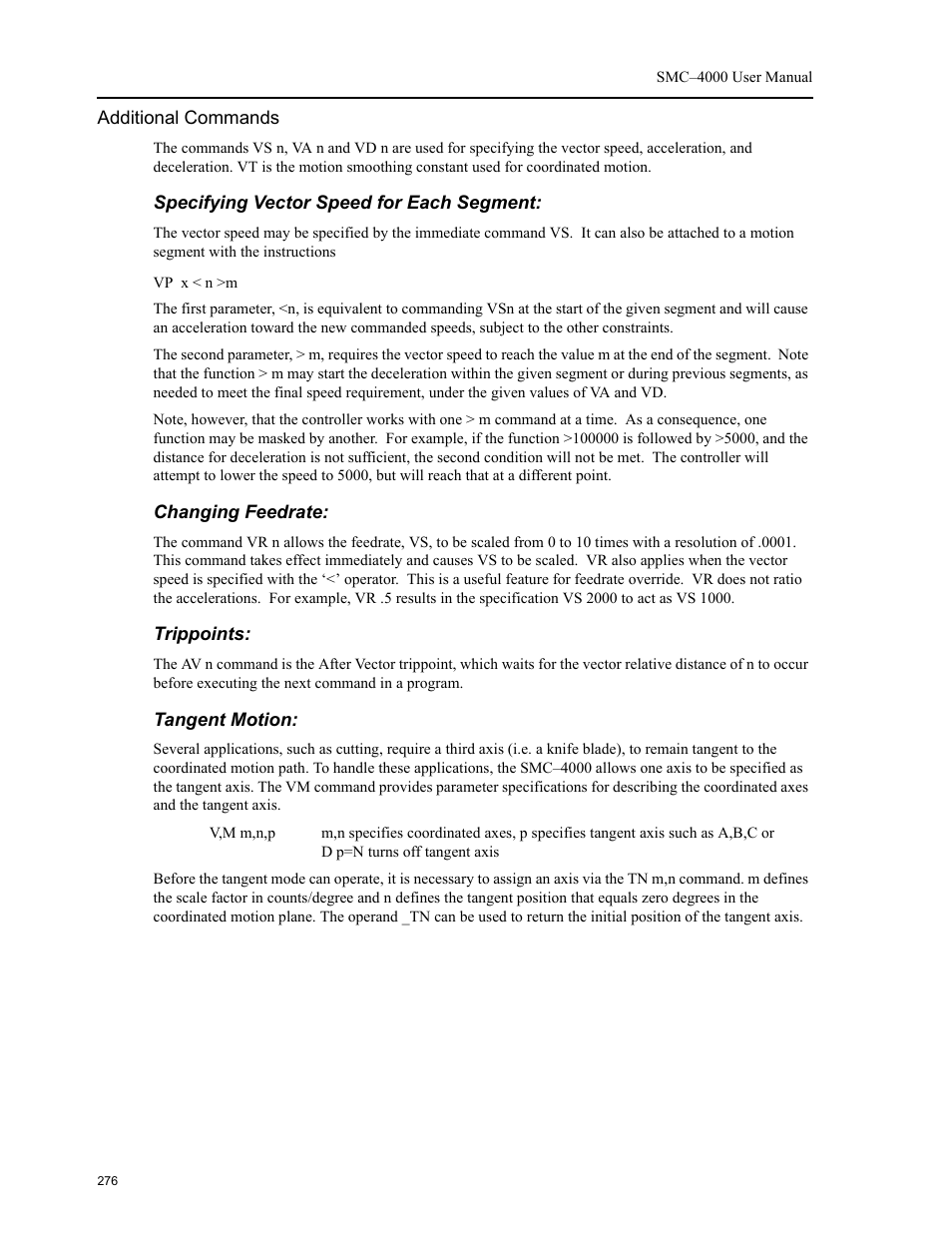 Additional commands | Yaskawa SMC–4000 User Manual | Page 286 / 385