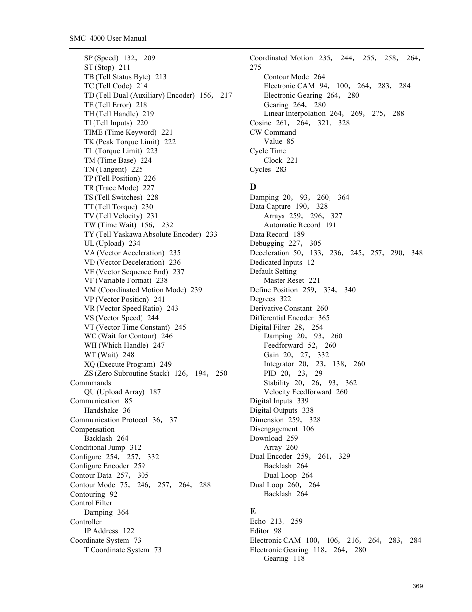 Yaskawa SMC–4000 User Manual | Page 379 / 385