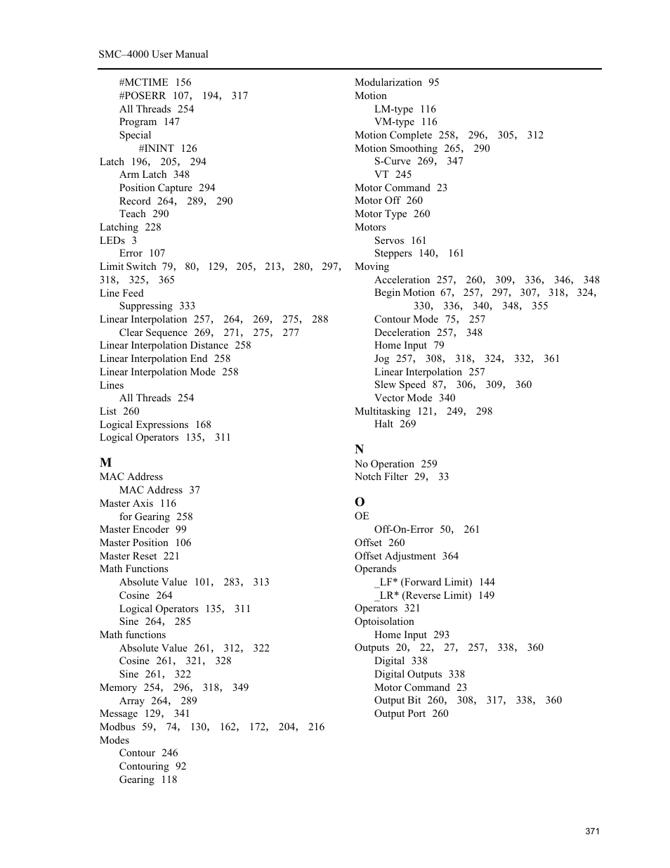 Yaskawa SMC–4000 User Manual | Page 381 / 385